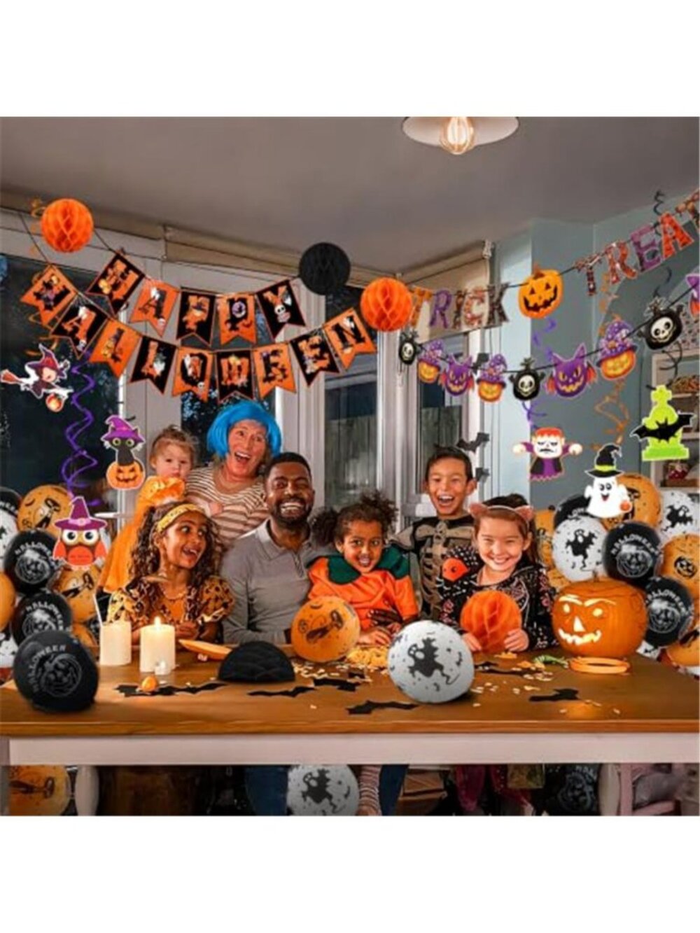 Halloween Decorations 33 Pcs Happy Halloween Banner Trick or Treat Banner - Picture 7 of 7